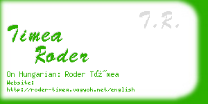 timea roder business card